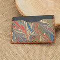 Porte Cartes Silla Artiste en cuir marbré- Pièce Unique n°353
