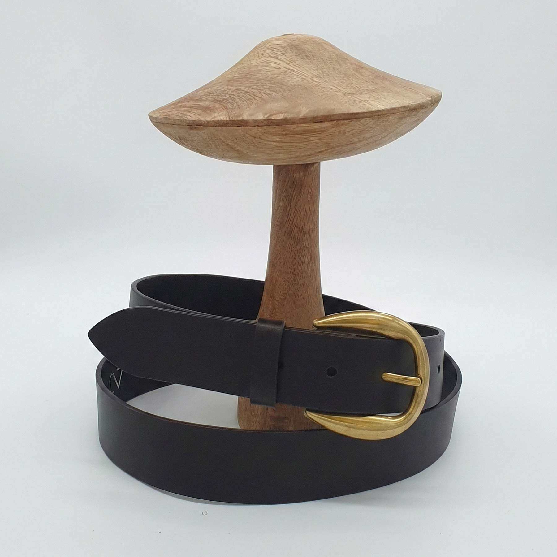 Ceinture Française Cuir Pleine Fleur Bacon Chocolat