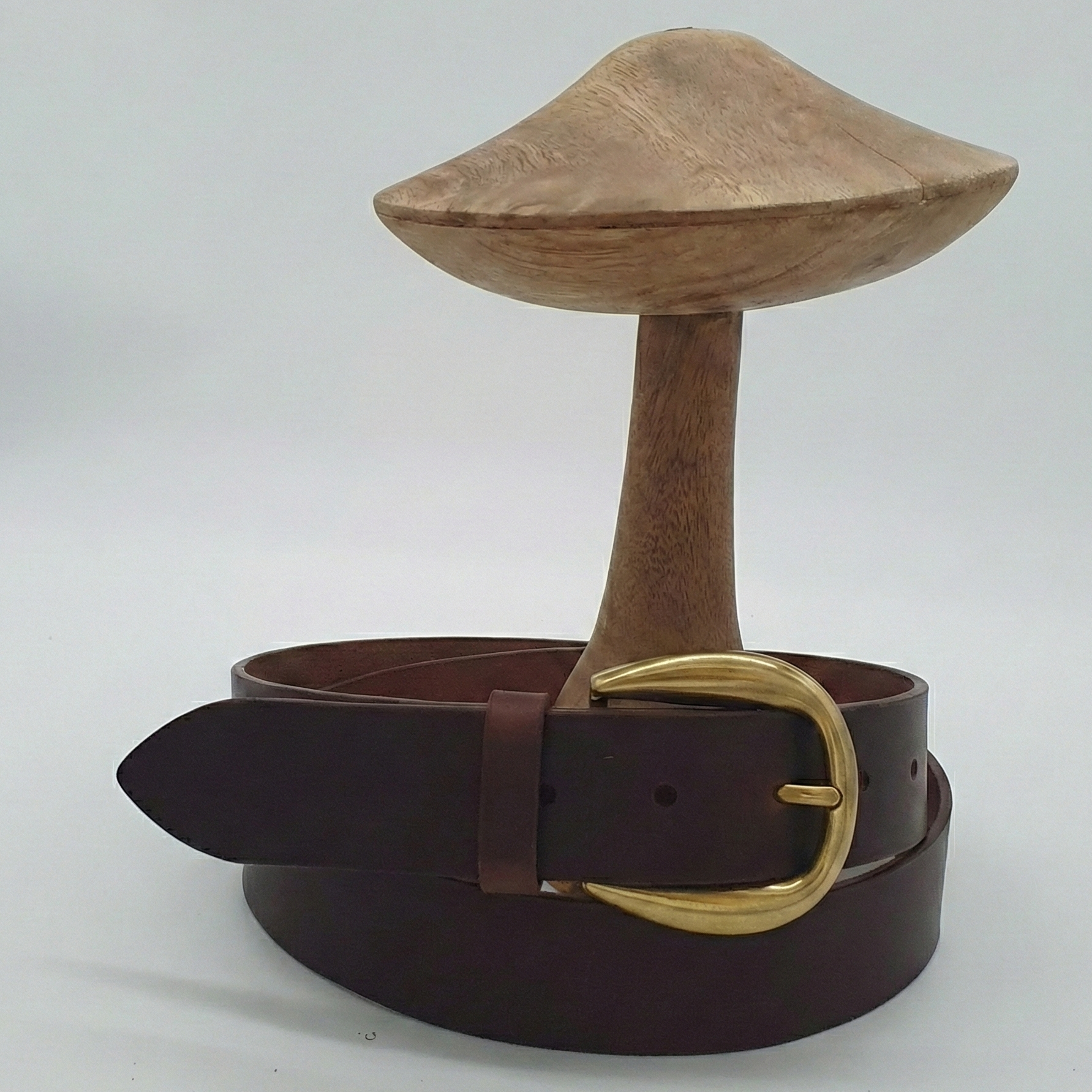 Ceinture Française Cuir Pleine Fleur Bacon Ebene