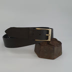 Ceinture Française Cuir Pleine Fleur Berty Chocolat