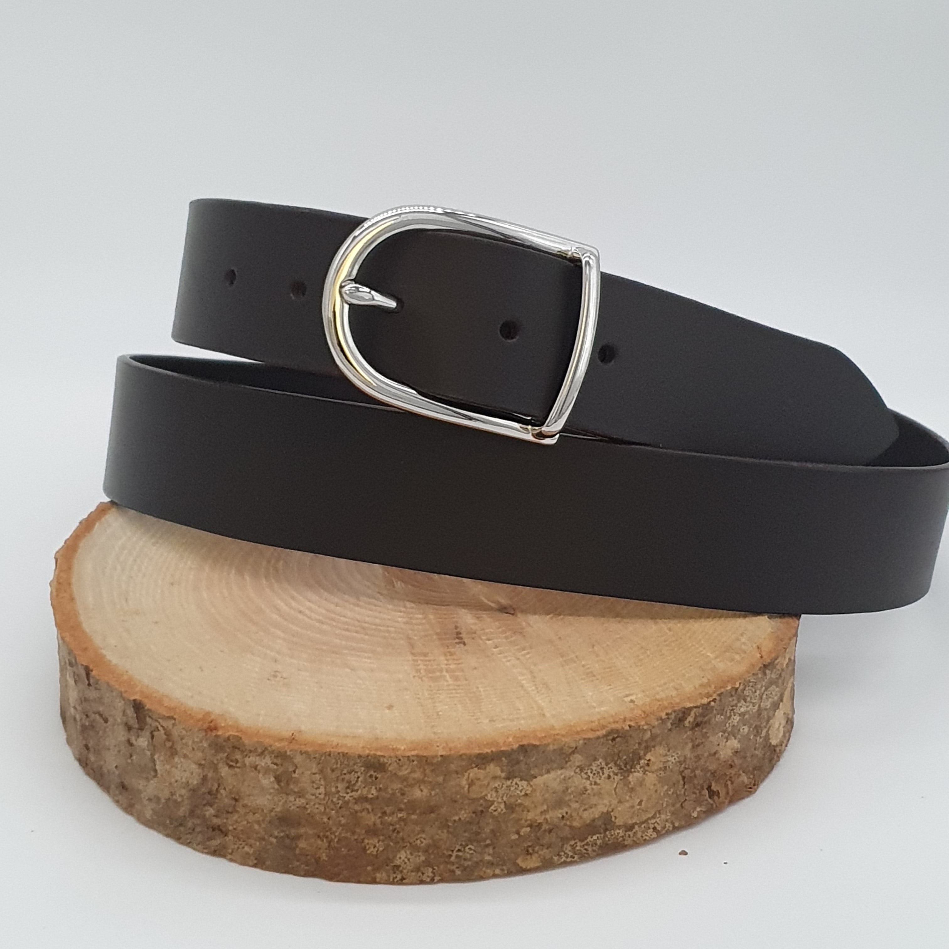 Ceinture Française Cuir Pleine Fleur Bozel Chocolat