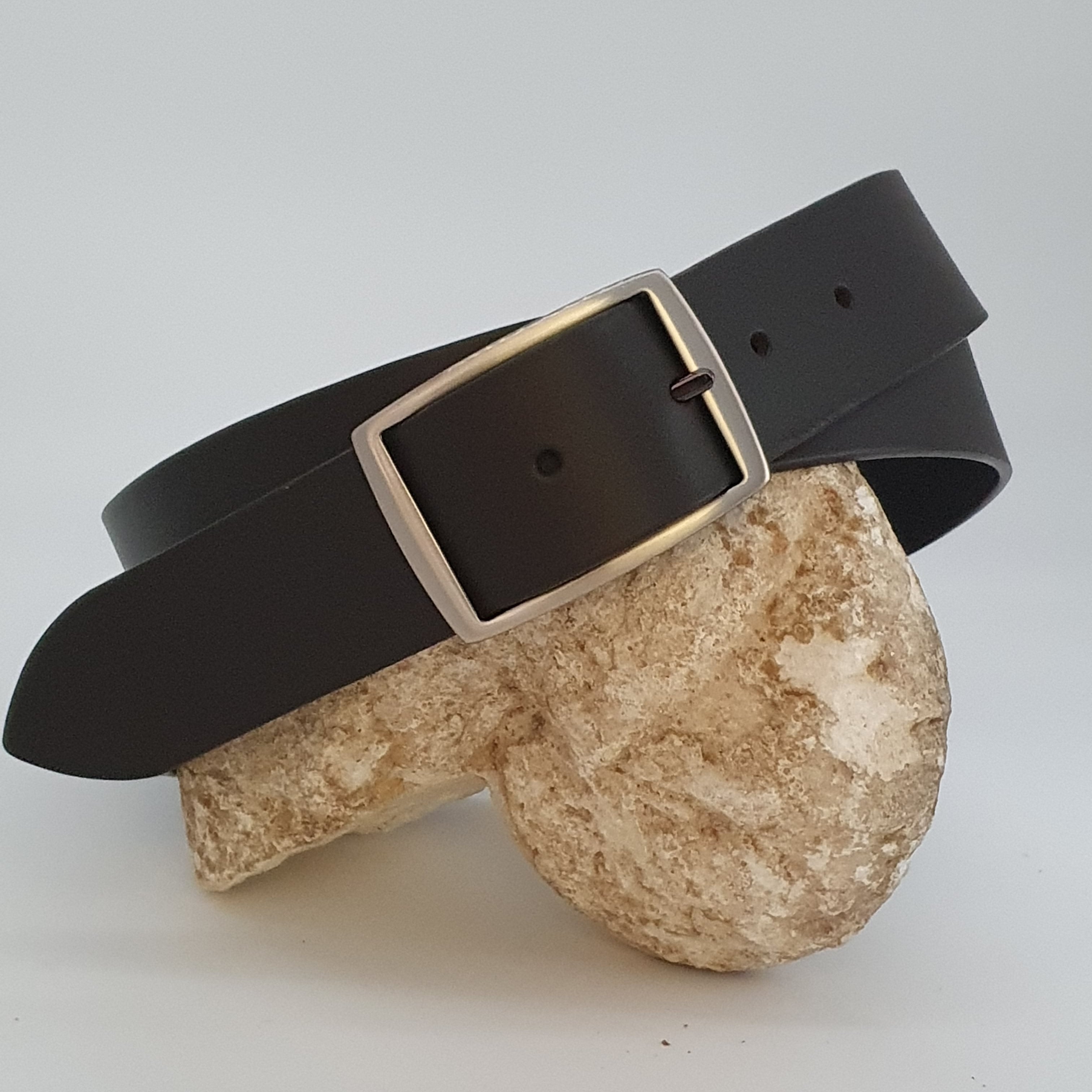 Ceinture Française Cuir Pleine Fleur Bozel Chocolat