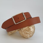 Ceinture Française Cuir Pleine Fleur Bozel Fauve