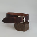 Ceinture Française Cuir Pleine Fleur Cadoue Ebene