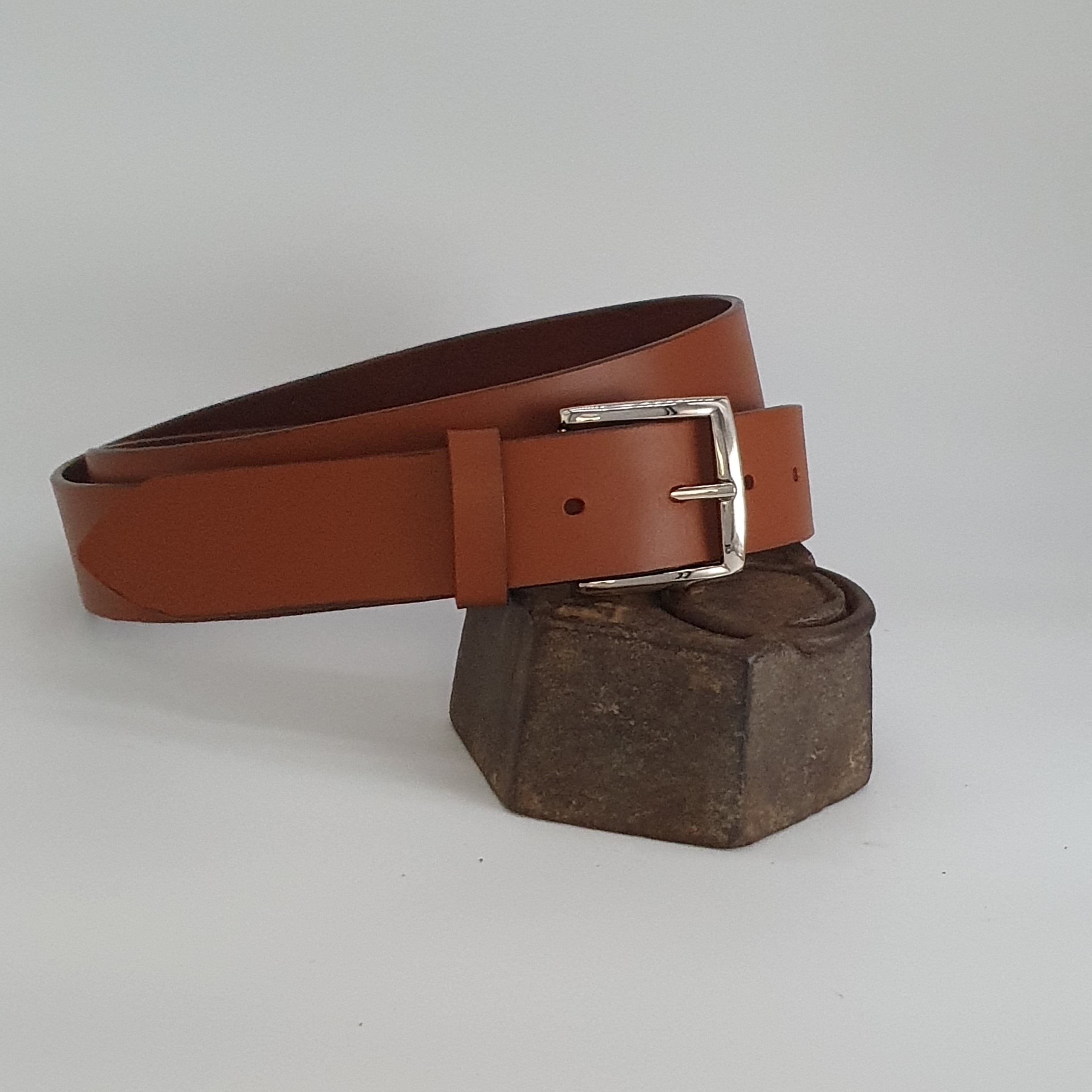 Ceinture Française Cuir Pleine Fleur Cadoue Fauve