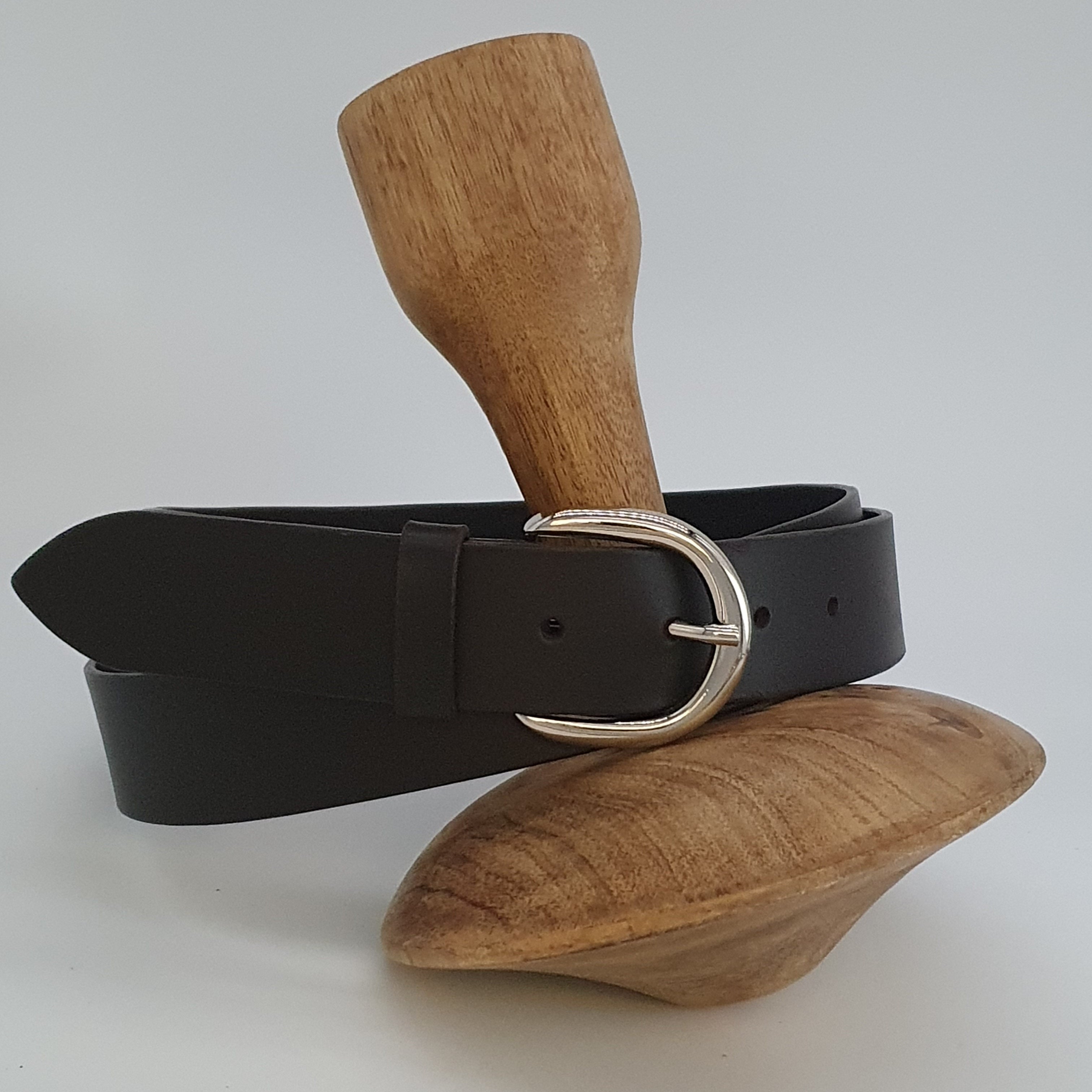 Ceinture Française Cuir Pleine Fleur Cyra Chocolat