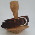 Ceinture Française Cuir Pleine Fleur Cyra Ebene