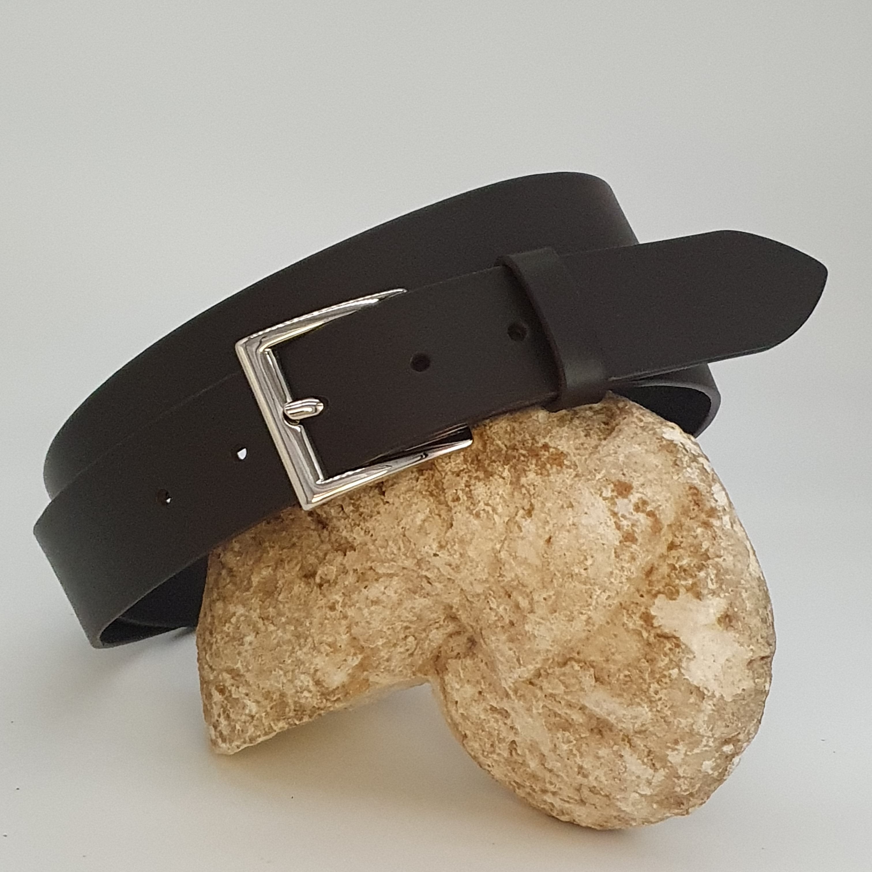 Ceinture Française Cuir Pleine Fleur Dortin Chocolat