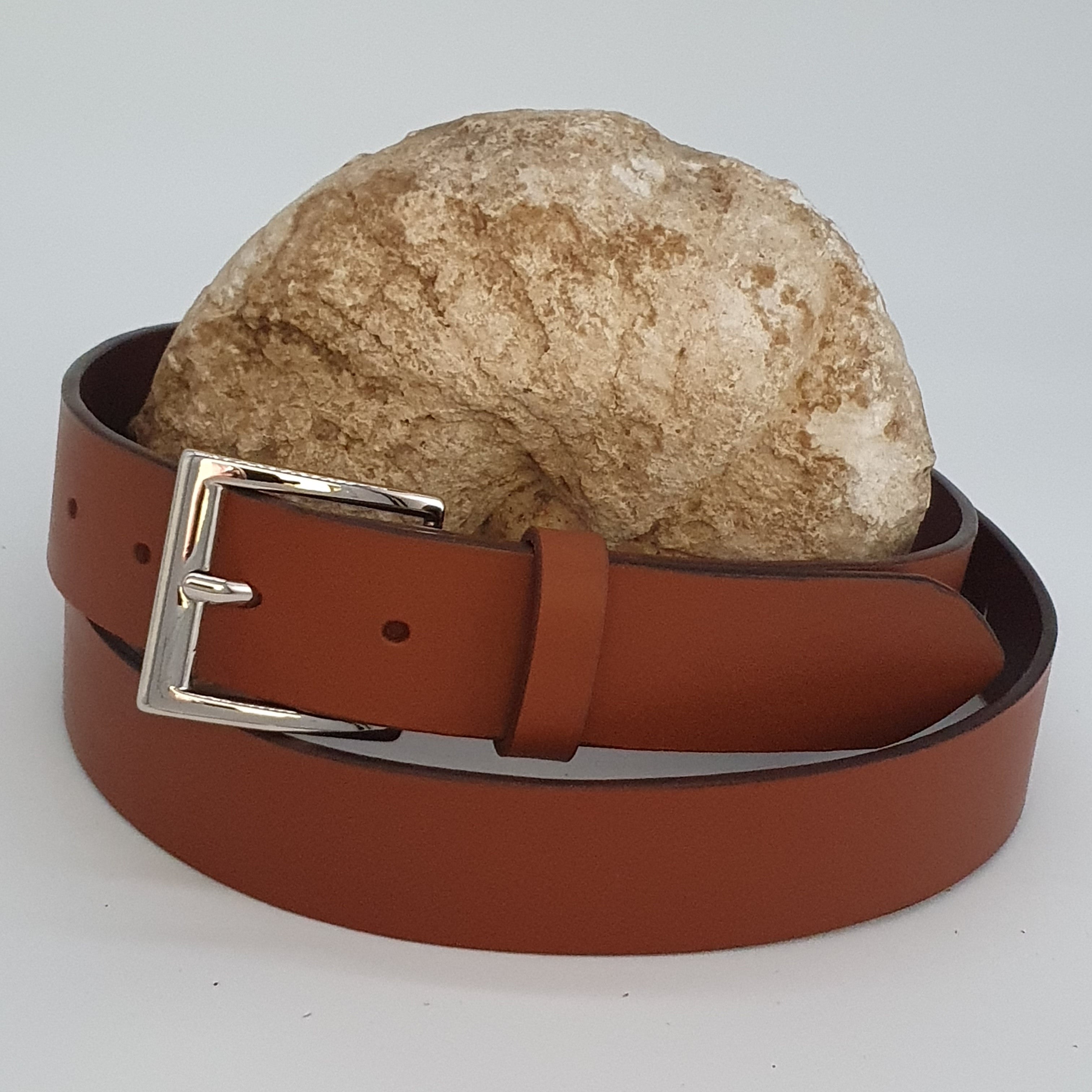 Ceinture Française Cuir Pleine Fleur Dortin Fauve