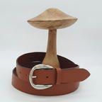 Ceinture Française Cuir Pleine Fleur Janui Fauve