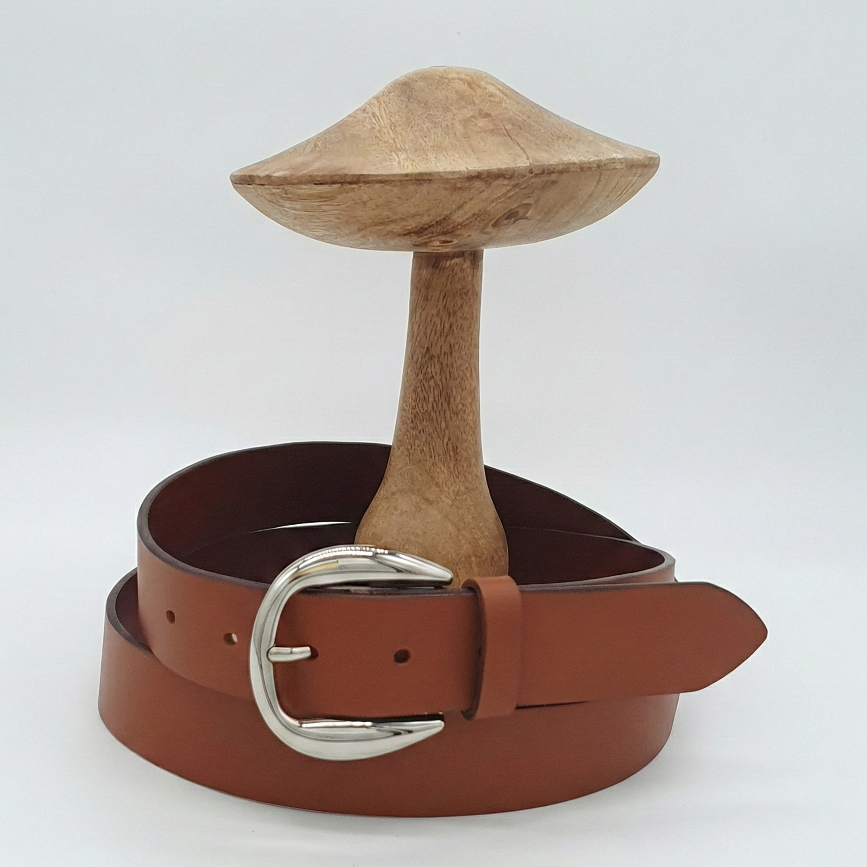 Ceinture Française Cuir Pleine Fleur Janui Fauve