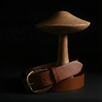 Ceinture Française Cuir Pleine Fleur Lanriac Fauve