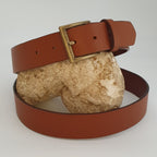 Ceinture Française Cuir Pleine Fleur Locqua Fauve