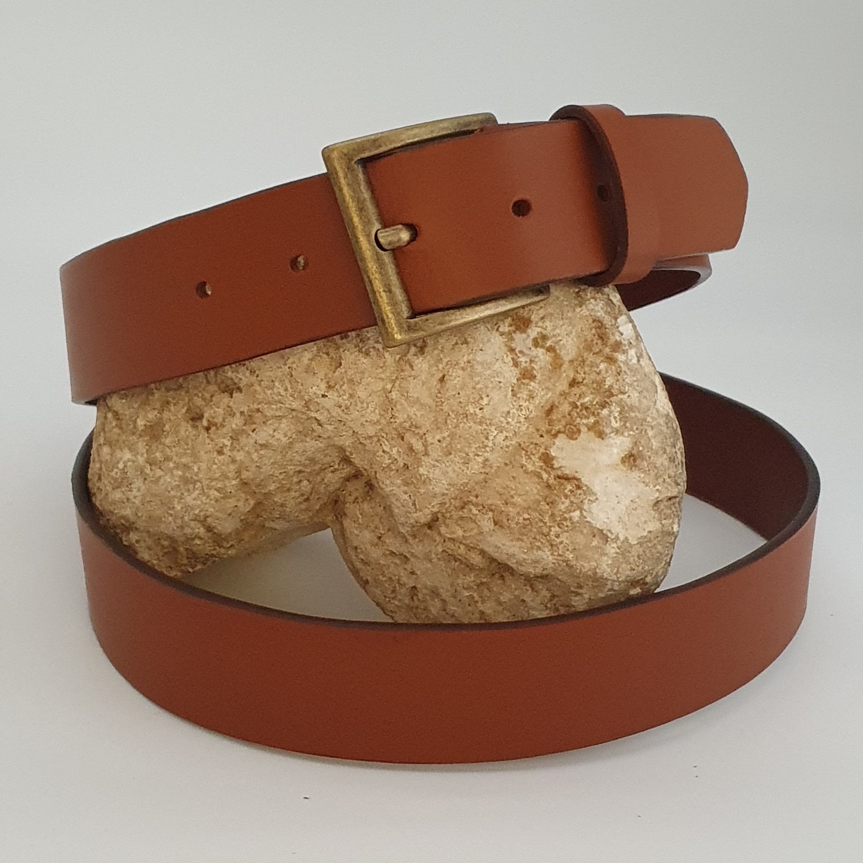 Ceinture Française Cuir Pleine Fleur Locqua Fauve
