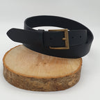 Ceinture Française Cuir Pleine Fleur Locqua Noir