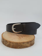 Ceinture Française Cuir Pleine Fleur Mira Chocolat