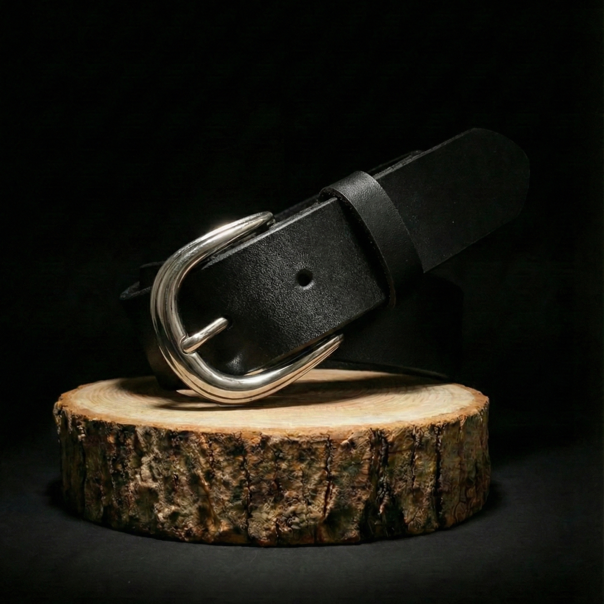 Ceinture Française Cuir Pleine Fleur Mira Chocolat