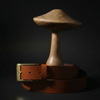 Ceinture Française Cuir Pleine Fleur Sernin Fauve