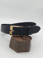 Ceinture Française Cuir Pleine Fleur Sernin Noir