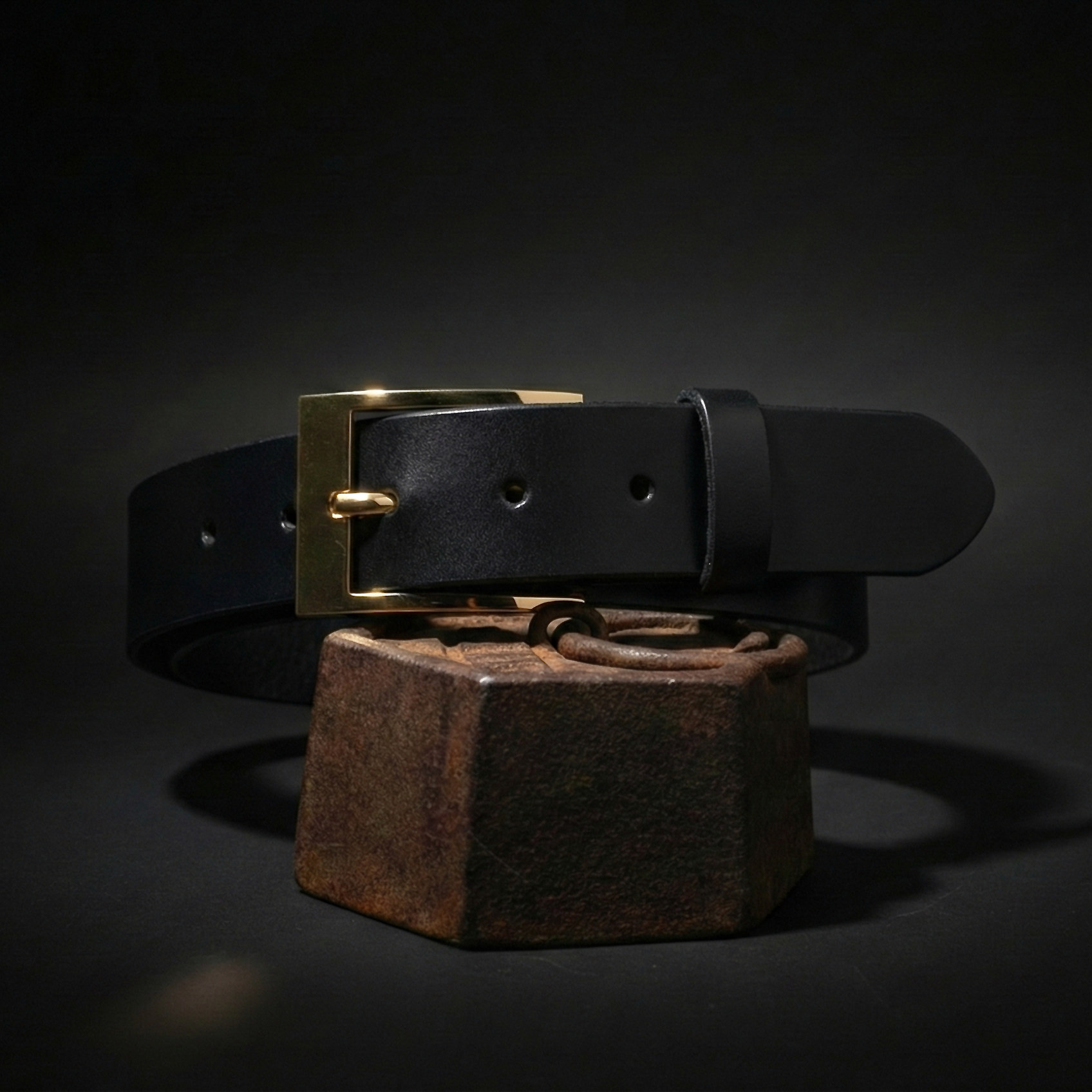 Ceinture Française Cuir Pleine Fleur Sernin Noir